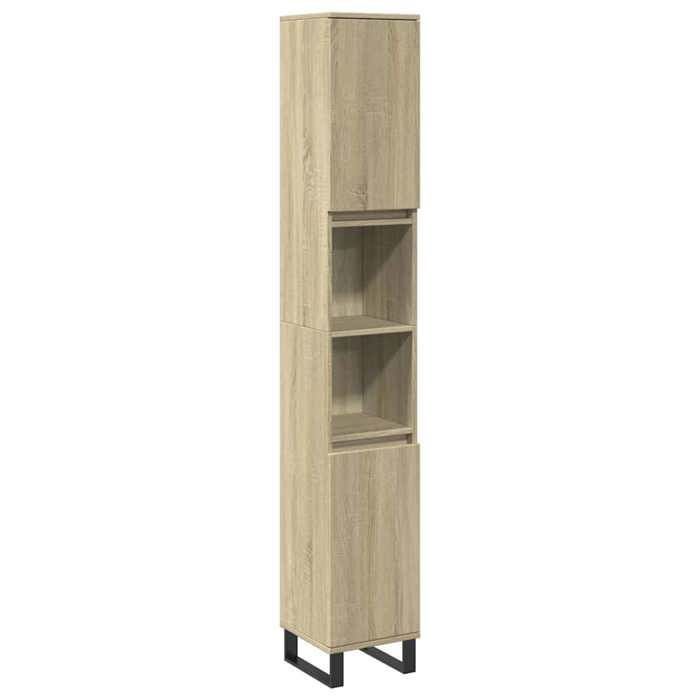 VidaXL Armoire salle de bain chêne sonoma 30x30x190 cm, armoire de rangement de salle de bain, armoire de bain, meuble de 849669