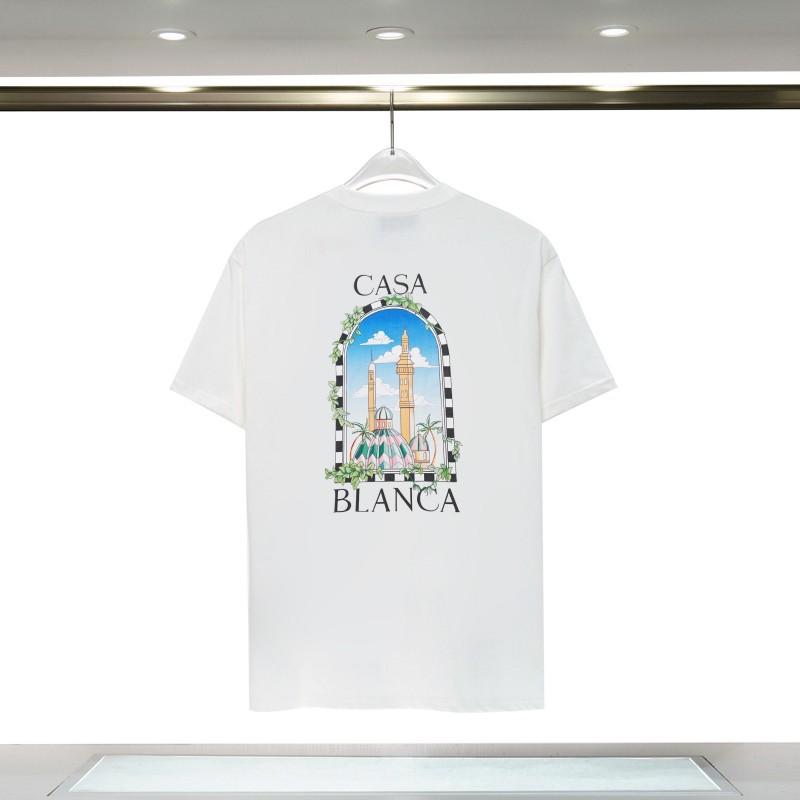 Casablanca 23 spring and summer new fantasy gate starry sky castle casa letter logo short-sleeved couple T-shirt