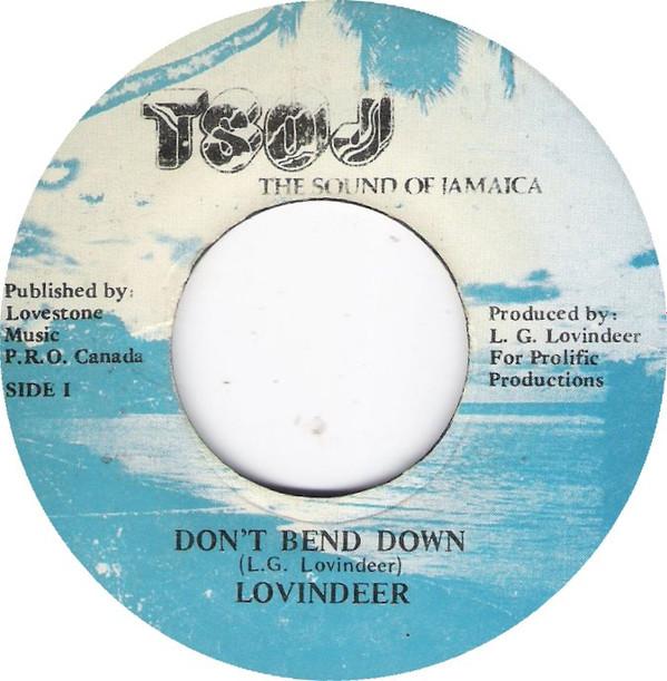 7-дюймовая пластинка LOVINDEER - Не наклоняйся none TSOJ 1987 Ямайка Регги, Ска и Даб Б/у