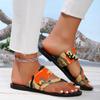 Fashion 2024 Summer Bohemian Flat Shoes for Women New Fashion Clip Toe Gladiator Slippers Female Plus Size Soft Beach Flip Flops Zapatos