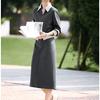 Design Shirt Collar Sweatshirt Suit for Women's Autumn New Casual Simple Skirt Two-piece Set