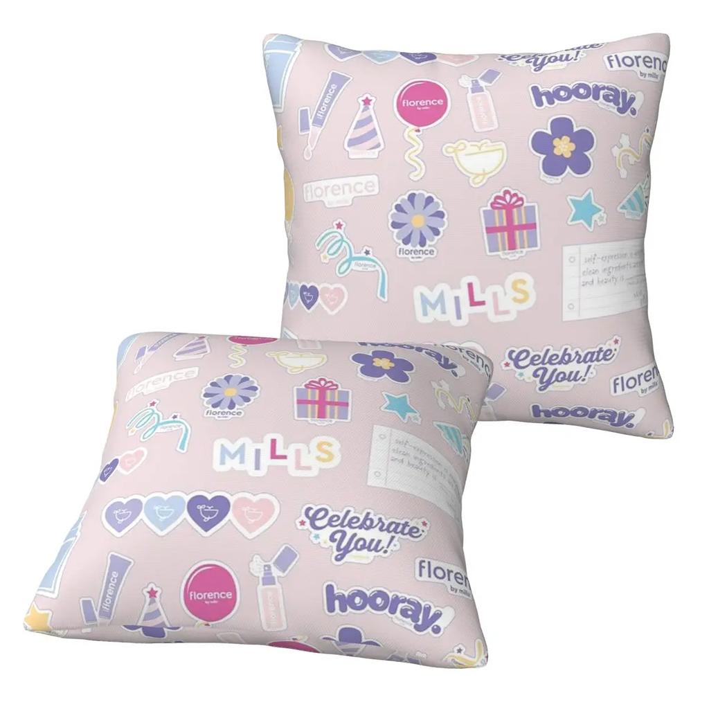 Florence By Mills Millie Bobby Brown 2 Pcs Square Pillowcase Pillow Cover Cushion Decor Comfort Throw Pillow For Home Bedroom
