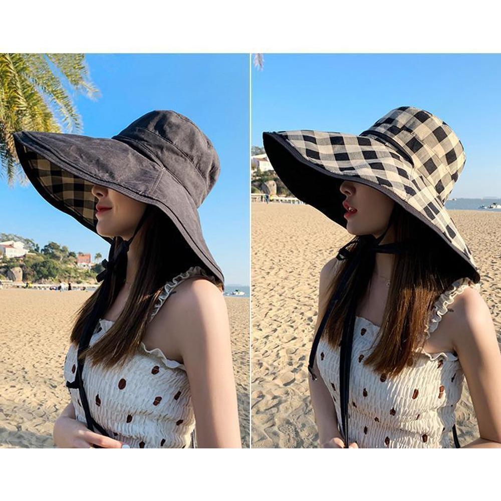 Складная шляпа рыбака Элегантная пляжная шляпа-ведро Модные шляпы для защиты от солнца Для дам Девушка