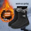Women's Warm Snow BootsWaterproof Winter Boots New Faux Fur Long Plush Snow Boots Woman Platform Ankle Boots Warm Cotton Couples Shoes