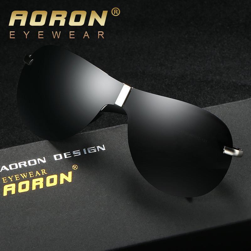 Мужские поляризационные солнцезащитные очки в алюминиевой оправе ночного видения, уличные модные солнцезащитные очки для вождения, рыбалки, солнцезащитные очки