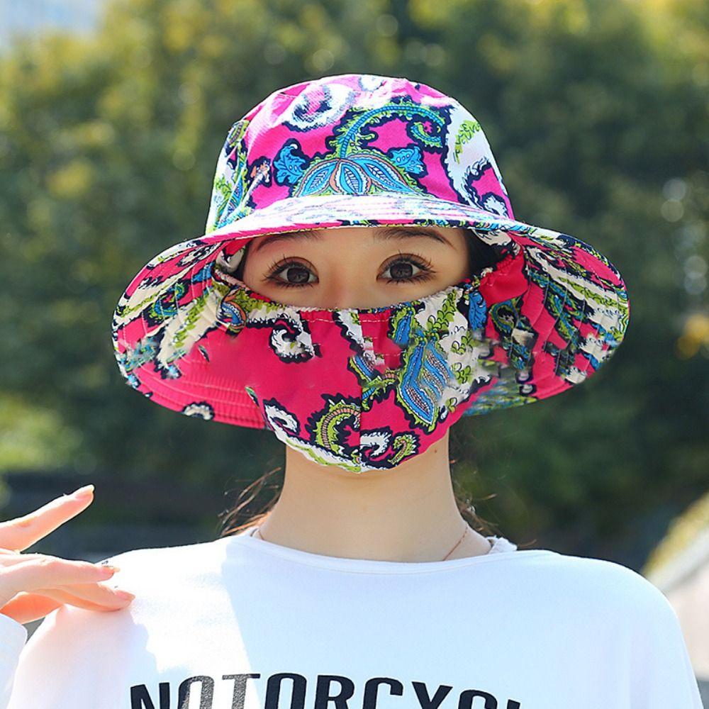 Wide Brim Sunscreen Cap Anti-uv Tea Picking Cap Cycling Headwear Fisherman Hat  Agricultural Work