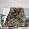 Камуфляжное одеяло Real Tree Мягкое теплое фланелевое плед Покрывало для кровати Гостиной Пикника Путешествий Дома Дивана