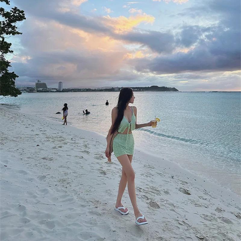 Весна/лето Pure Desire Hot Girl Сексуальный бикини Cover Beach Купальник Комплект для женщин 2025