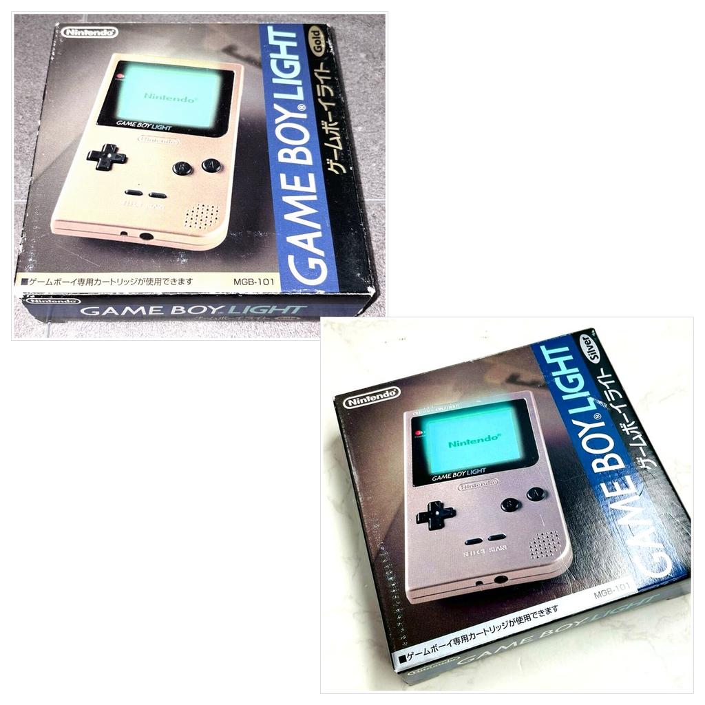 Nintendo Портативная консоль Game Boy Light с подсветкой, японский эксклюзив, MGB-101, оригинальная, протестированная, серебристый/золотой, MGB101
