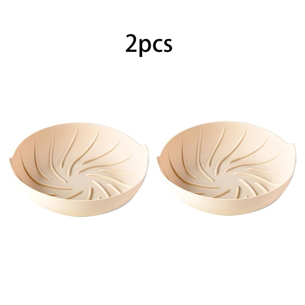 Набор из 2 круглых противней для выпечки во фритюрнице, силиконовая форма для выпечки, креативный противень, кухонные инструменты для выпечки