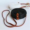 Small Round Straw Bags Summer Rattan Bag Handmade Woven Circle Beach Crossbody Bags