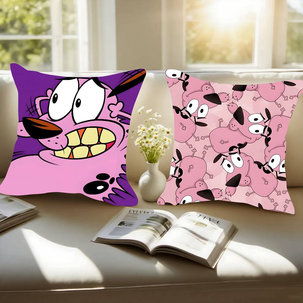 Courage The Cowardly Dog Pillow Case Pattern Printed Pillowcase For Living Room Sofa Cushion Cover & Bedroom Decor