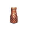 Copper Bedroom Jar with Inbuilt Glass | Rarity Diamond Design | Handcrafted, Leakproof, Jointless | Ayurvedic Benefits, Antioxidant Properties |