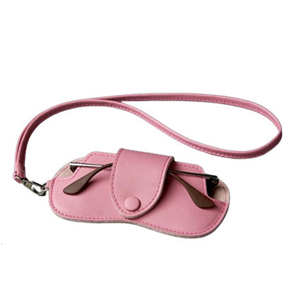 Однотонный чехол для солнцезащитных очков из ПУ кожи, подвесной держатель для солнцезащитных очков, аксессуары для очков