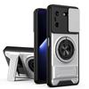 KEYSION Magnetic Phone Case for TECNO Pova 5 5 Pro 5G Slide Camera Lens Protection Upright Kickstand Ring Shockproof Back Cover