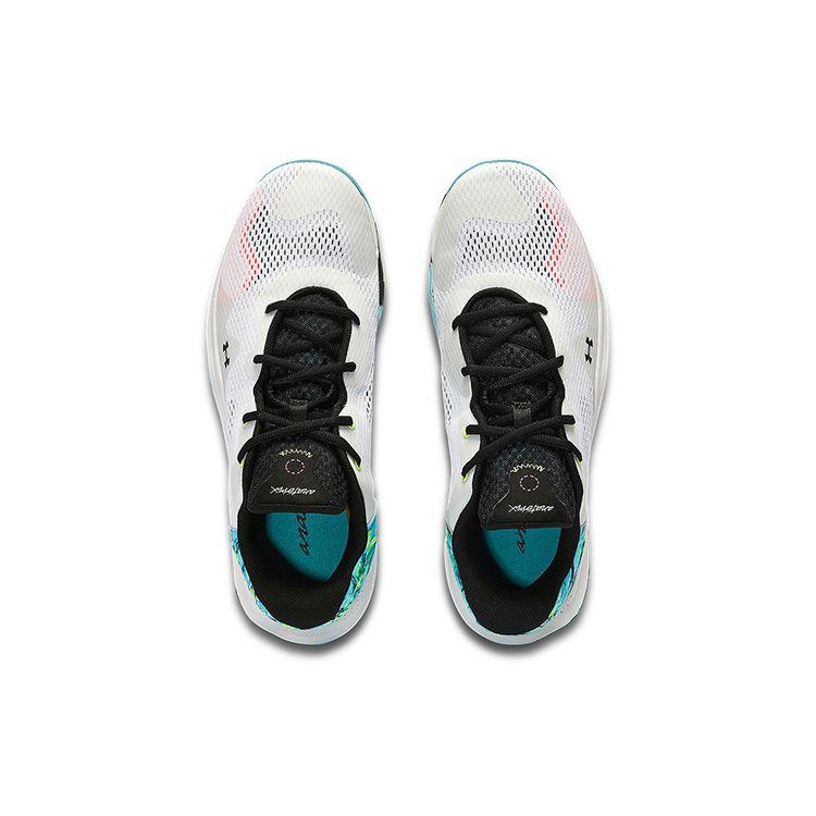 Under Armour Мужские кроссовки Anatomix Spawn 4 с принтом Brushstroke Белый Черный 3025345-102