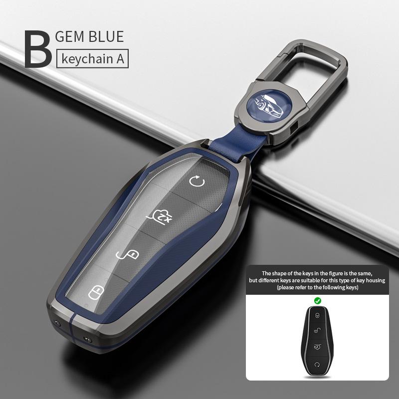 Compatible Key Case for 21 BYD Models: Tang, Song, Yuan, Qin Plus DMI, EV Car Key Shell with Buckle