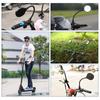 2Pcs Long Bicycle Rearview Handlebar Mirrors 360Fahrenheitor Mountain Road Bike Motorcycle Bendable Hose Adjustable Rearview Mirror