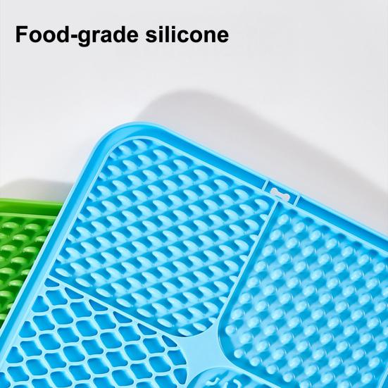 Квадратный силиконовый коврик для вылизывания собакой с присоской, для снятия тревожности, коврик для еды питомца, противоскользящая миска для медленного кормления, коврик для вылизывания арахисового масла, развивающая игрушка