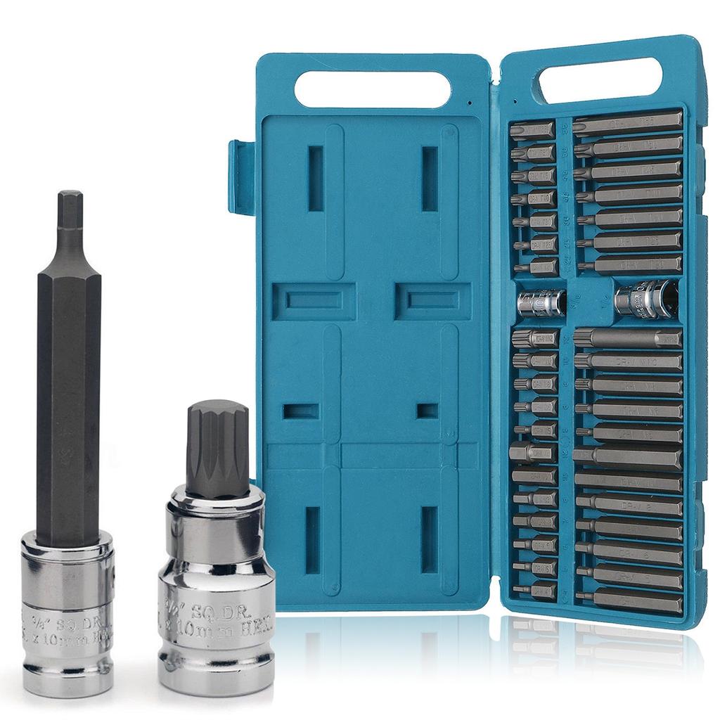 40 шт. 1/2 дюйма 3/8 дюйма адаптер приводной хвостовик шестигранный Torx XZN набор ударных головок со шлицевой звездой