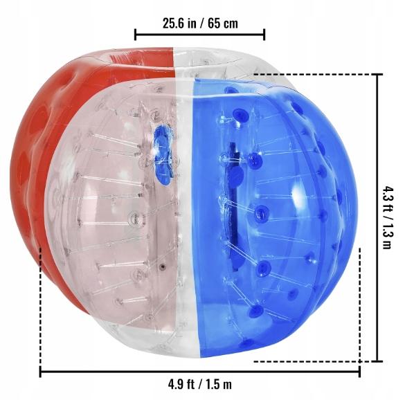 Kula Dmuchana 1,5M Bumper Ball Zorbiee Niebieska