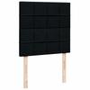 Box Spring Bed with Mattress Black 90 x 200 cm Fabric