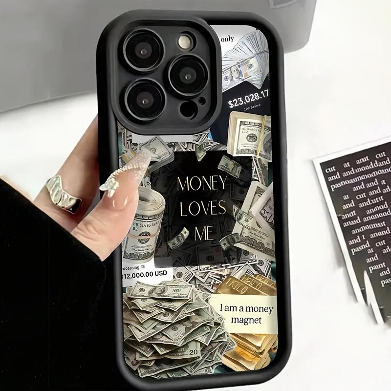 Дизайнерский чехол в стиле долларов для iPhone 16 15 14 13 12 11 Pro/ Max/Plus, противоударная задняя крышка, защищающая от отпечатков пальцев