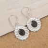 Black Onyx Gemstone Silver Jewelry, 925 Sterling Silver Earrings, Handmade Designer Onyx Earrings Gift For Catholics