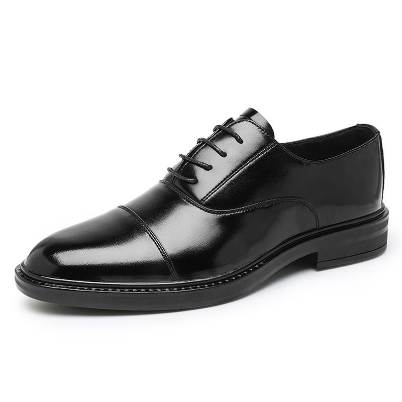 FashionMen Dress Shoes Formal Dress Shoe Black Leather Shoes Men Lace Up Point Toe Business Casual Shoes for Men Wedding Party Office
