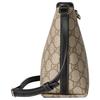 Gucci  GG Supreme Beige Bucket Bag, Black Leather Trim, Women's Daily Shopping Travel Crossbody Handbag 847090-FAEUC-9741