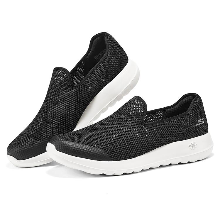Skechers Go Walk Max Слипоны Сетчатые Удобные Универсальные Дышащие Легкие Низкие Повседневная Обувь Мужские кроссовки Черный Белый 216700-BKW