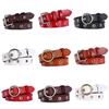 Wide Leather Twolayer Belt Women Vintage Circular Decoration Daily Wear Party