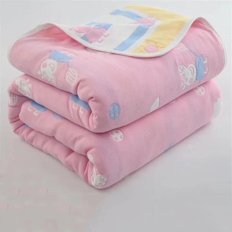 Nordic Throw Blanket For Beds Cotton Gauze Towel Quilt Adult Kawaii Blanket Summer Thickened Sofa Cover Soft Cartoon Bedspread