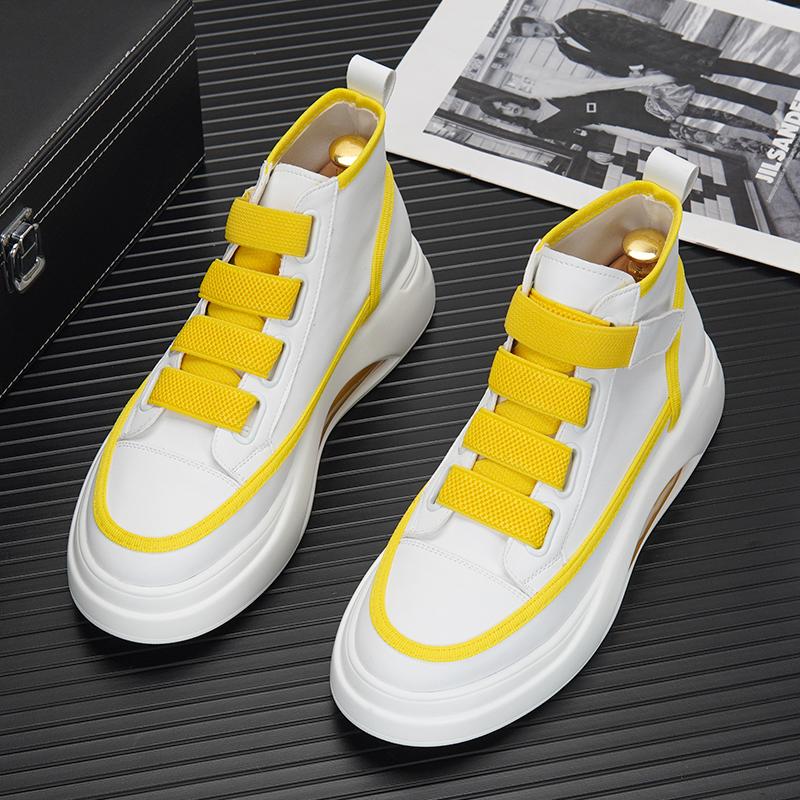 Модные мужские роскошные модные ботинки на платформе оригинальные кожаные белые туфли дизайнерские кроссовки в уличном стиле стильные ботильоны hombre