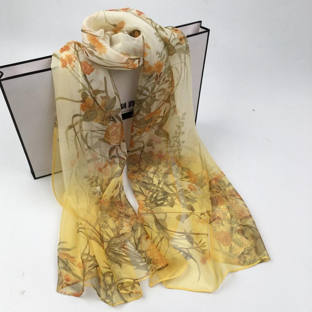 Ji Fashion Women'S Scarf Printing Temperament Versatile Foreign Trade Headscarf Georgette Soft Shawl