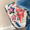 Women Platform Sneakers Star Design Sports Shoes Lace Up Comfortable Shoes Casual Outdoor Running Tennis Sneakers Female