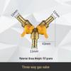 Thickened All-Copper 4-Point Natural Gas Ball Valve with Internal/External Thread and Single Nozzle Tee Switch