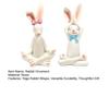 2 шт. Йога Кролик Украшения Ручная роспись Скульптуры Кролика Искусства Из Смолы Ремесла В Помещении На Открытом Воздухе