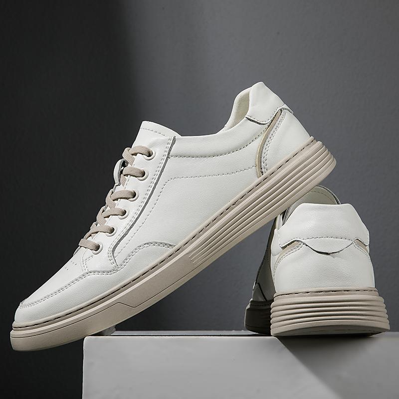 Мужская повседневная обувь из натуральной кожи, легкая мужская обувь для скейтбординга, дышащие туфли на плоской подошве, мужские кроссовки с открытыми ступнями Traveltenis Masculino