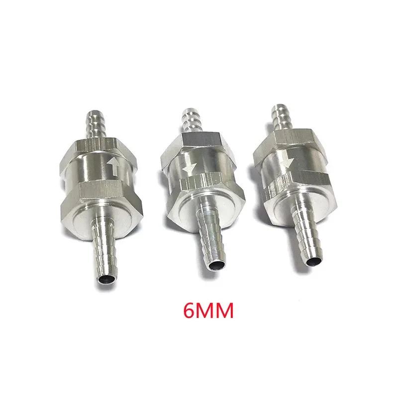 Fuel Check Valve Aluminum Alloy 4/6/8/10/12/14mm High Temp Resistance Automotive One Way Valve