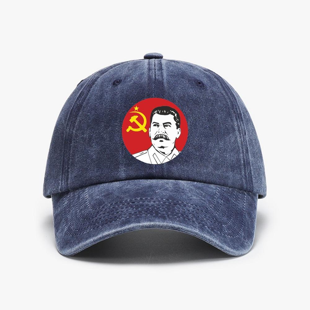 Top Adult Distressed Washed Unisex hat There was no such shit with me USSR leader Stalin print Baseball Cap