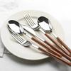 3pcs Stainless Steel Cutlery Set Dinnerware Imitation Wooden Handle Tableware Flatware Set Kitchen Western Knife Spoon Fork