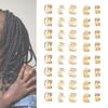 40 Pieces Dreadlocks Beads Dread Locks Hollow Pattern Accessories Opening Metal Cuffs Beard