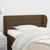 VidaXL Headboard with Ears Dark Brown 83x23x78-88 Cm Fabric3117261