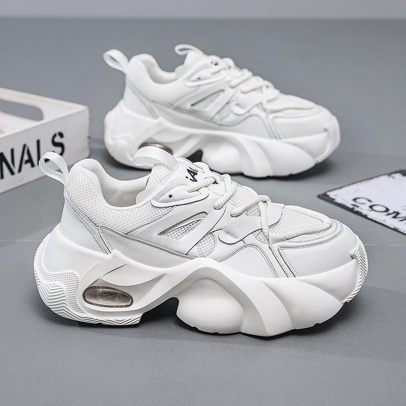 Мужская обувь увеличивающая рост, хлебные туфли, весенние новые локомотивные папины туфли, обувь на платформе, спортивная сетчатая повседневная обувь