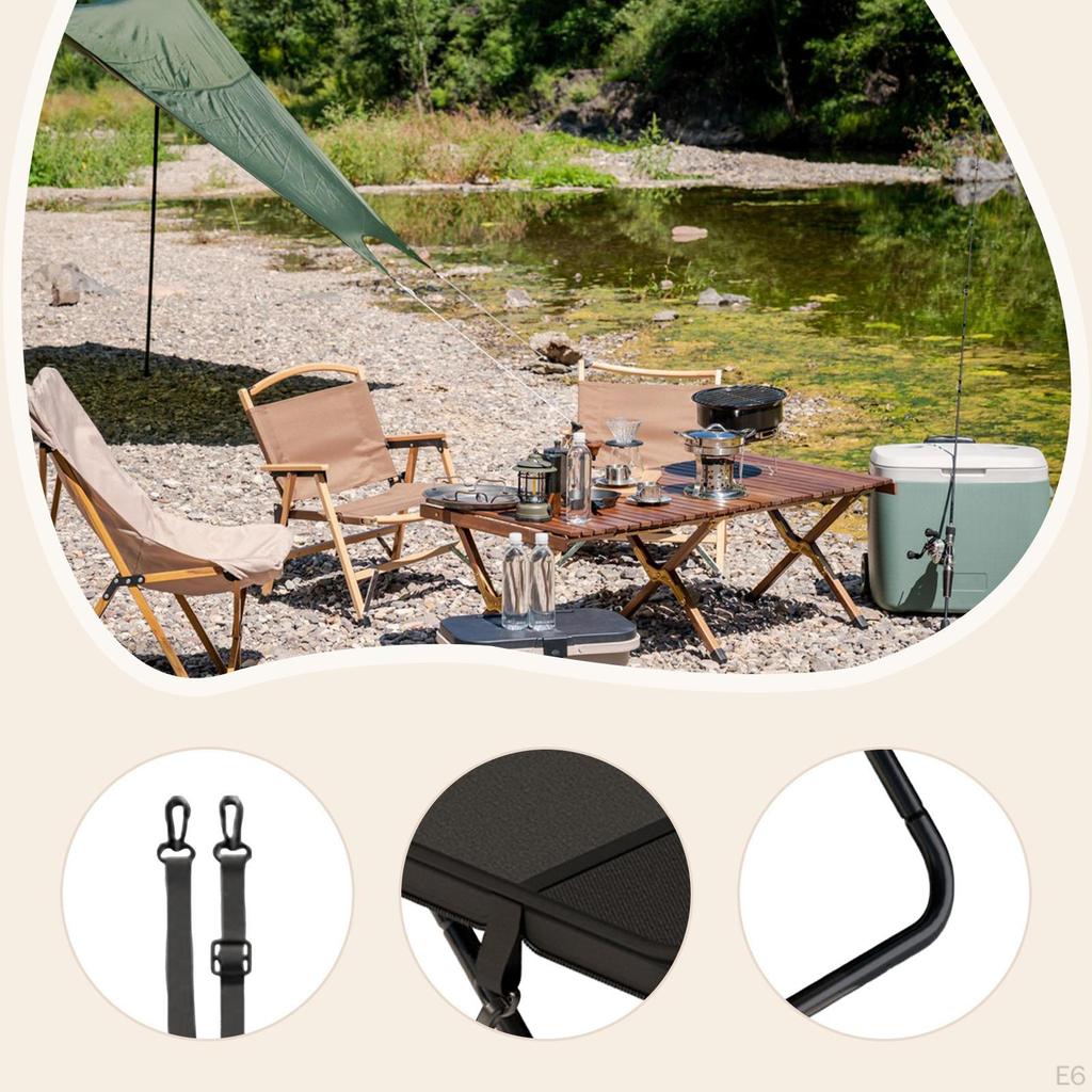 Походный стул складной рыболовный ткань Оксфорд сверхпрочный для пешего туризма на открытом воздухе