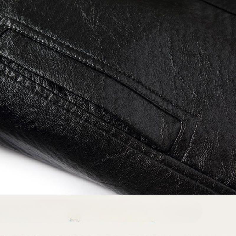 Мужская зимняя повседневная модная кожаная куртка Повседневная кожаная куртка Мужской топ