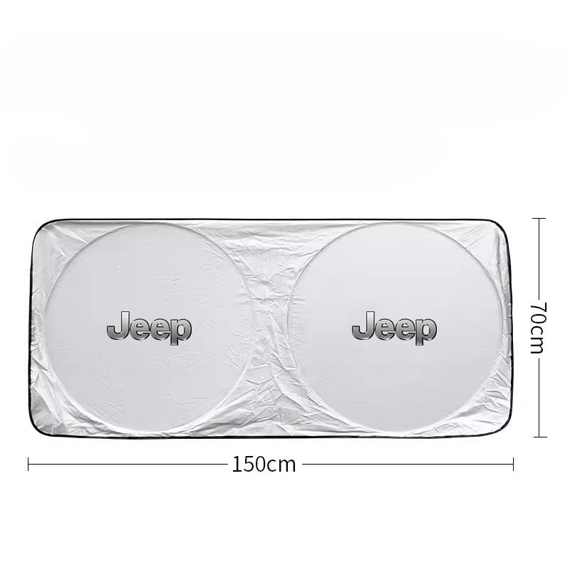 Car Windshield Sunshade UV Protection Cover Car Accessories For Jeep Grand Cherokee Wrangler JK Gladiator Compass Renegade Wagon AKX1
