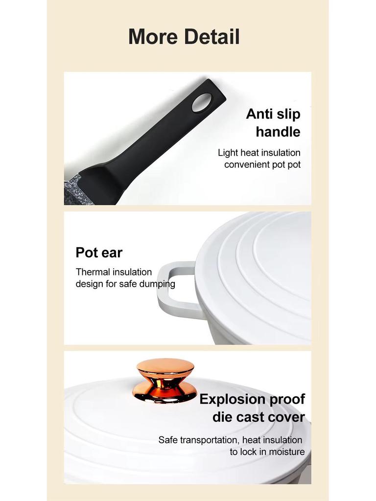 Набор кухонной посуды Donnor из 18 предметов с антипригарным покрытием из маifanского камня с алюминиевыми крышками