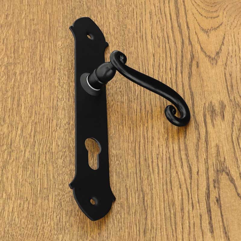 MALTA handle with escutcheon for 72mm insert, BLACK